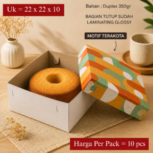 Dus Serbaguna Motif Terakota | Duplex 350 gr | Laminasi Glossy | Isi 10 pcs