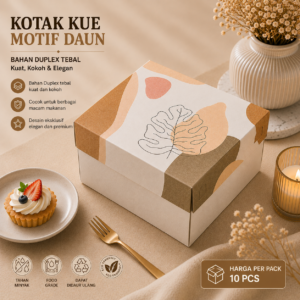 Kotak Serbaguna Motif Daun | Duplex 350gr Laminasi Glossy | Isi 10 pcs