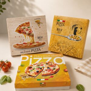 Dus Pizza 25x25x5 cm | Box Pizza Duplex 350gr | Kotak Pizza Premium Kuat & Kokoh | Kemasan Pizza